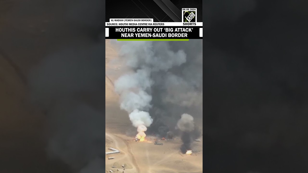 Shocking! Smoke billows from burning trucks on Yemen-Saudi border after claimed Houthi attack