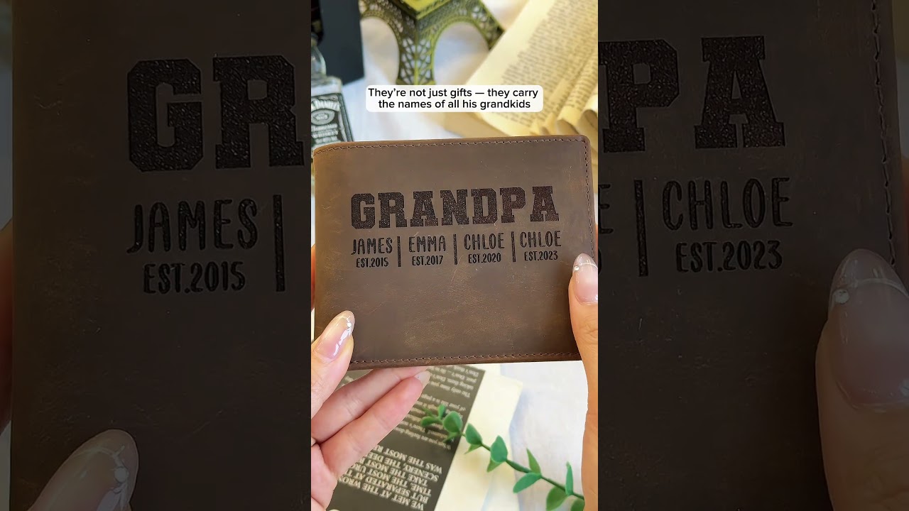 World's Best Grandpa | Father's Day Leather Gift Box Set