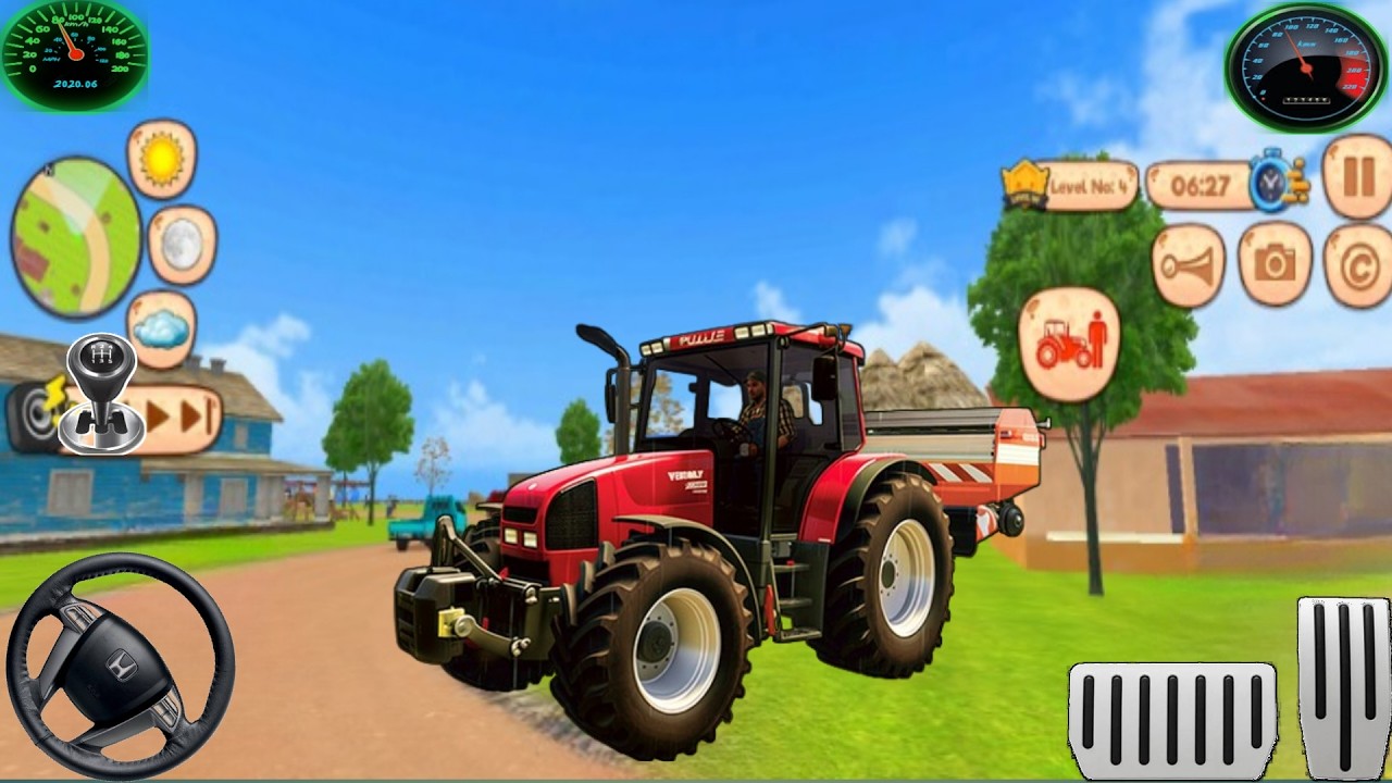 Tractor Simulator Driving 3d 🚜 Tractor Driving Farming - Mobile Gameplay 🚩