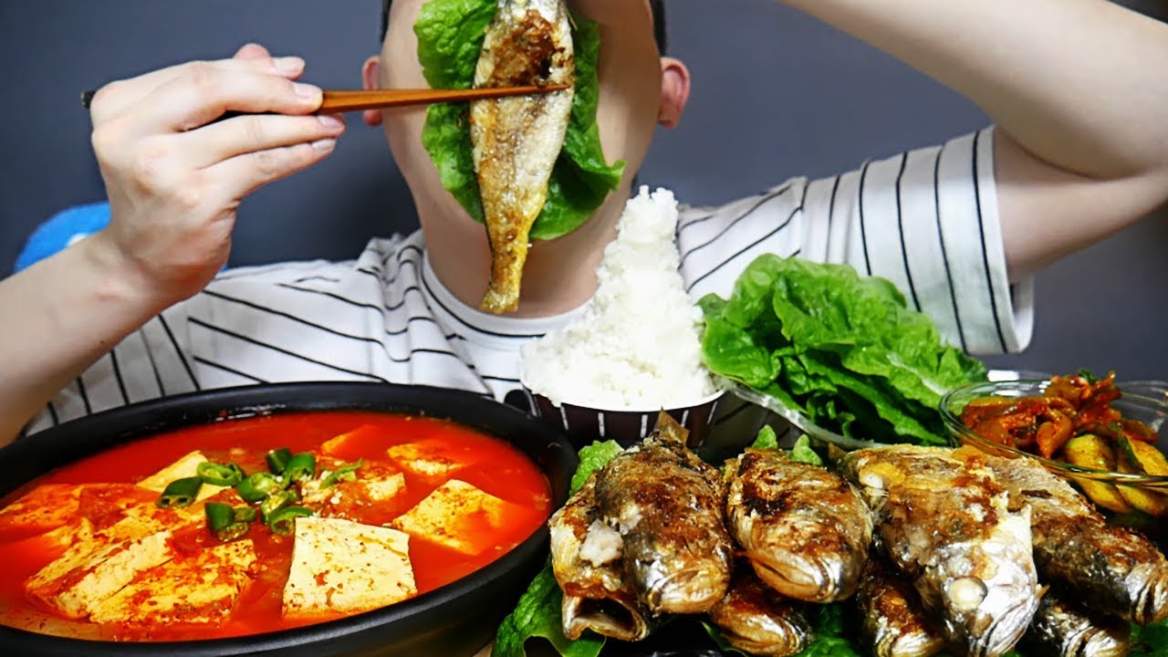 MUKBANG 밥도둑모실게여 조기구이(Grilled Yellow Croaker)와 참치김치찌개 요리 먹방 ASMR SOCIAL EATING SHOW