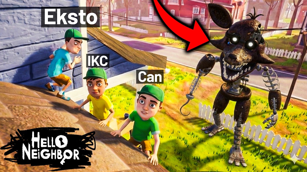 KOMŞUMUZ FOXY OLDU! 🫨 ÇOK HIZLI ve ÇOK KORKUNÇ - Hello Neighbor FNAF Mod | Eksto Ömer