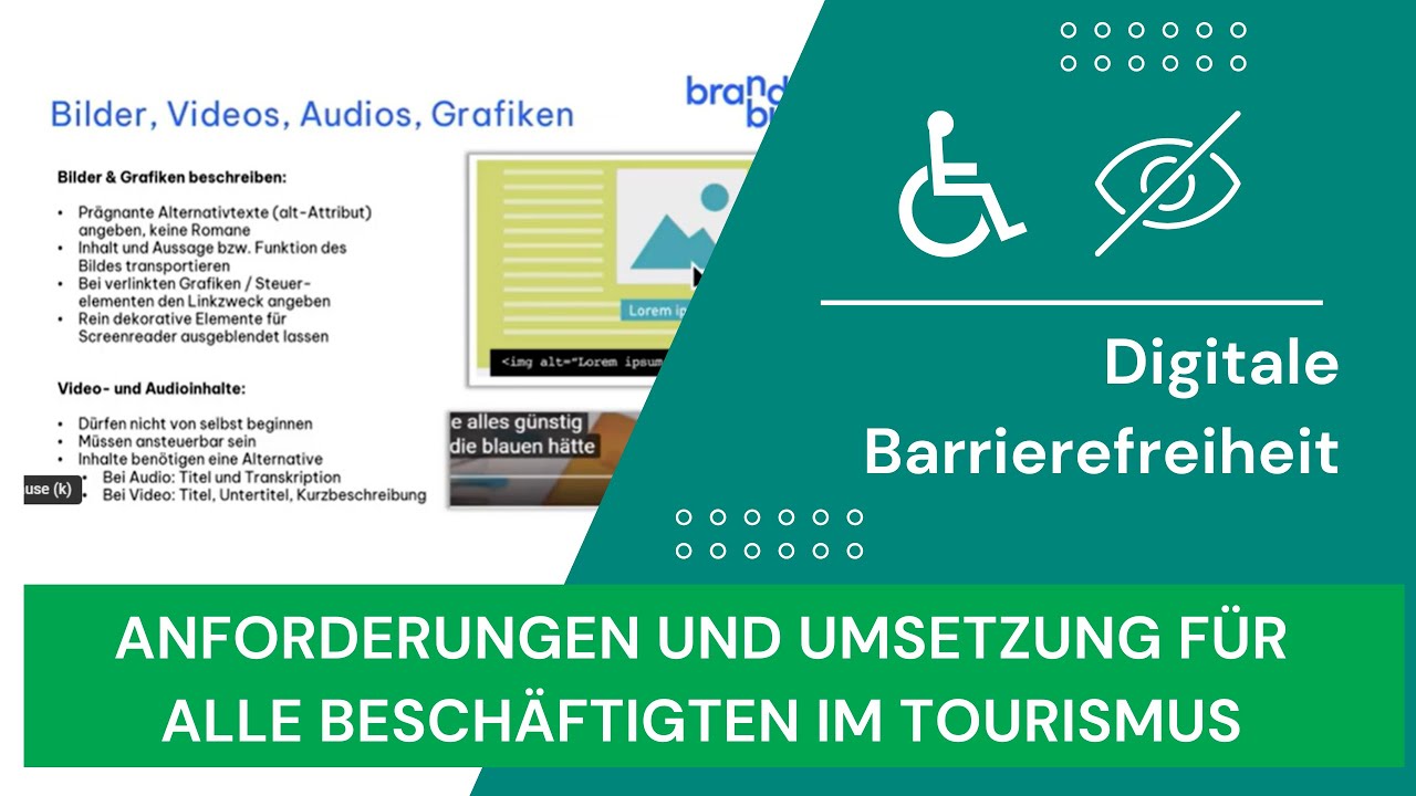 Digitale Barrierefreiheit - Anforderungen und Umsetzung für alle Beschäftigten im Tourismus