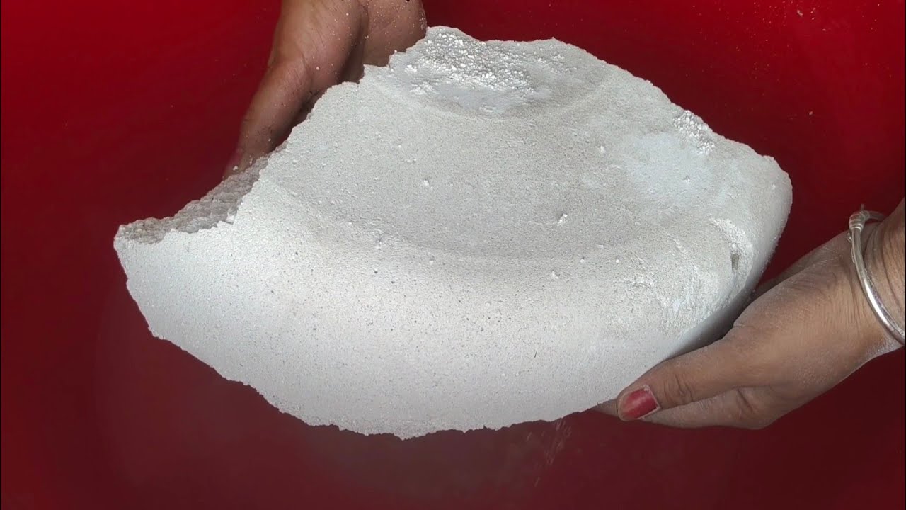 grainy white cement dry and water 💦 crumbling  || SA ASMR