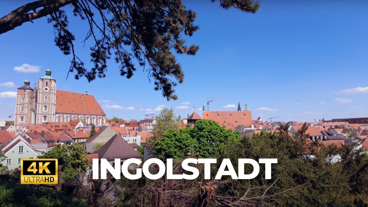 Summer Walking Tour of Ingolstadt, Germany 🇩🇪 4K 60fps