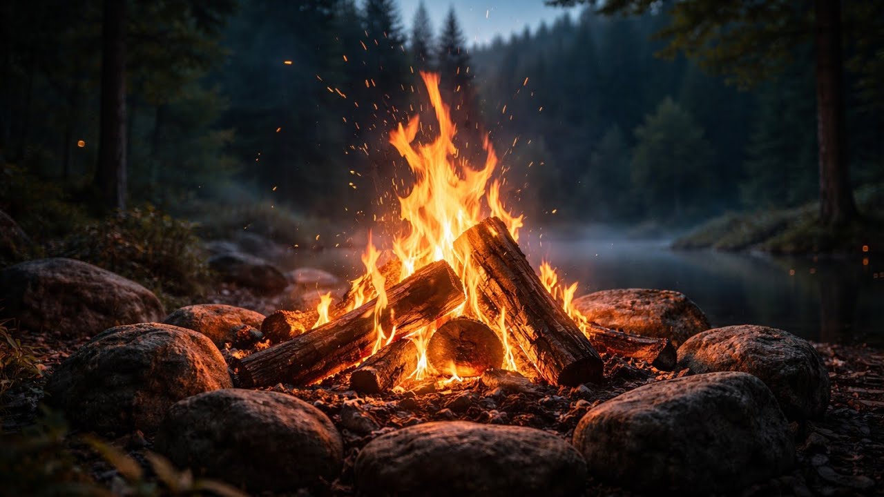 Cozy Campfire in the Forest 🌲 2 Hours of Relaxing Sleep Ambience