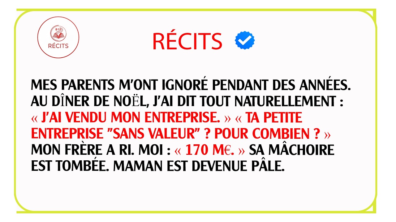 Mon frère se moquait de mon petit job, j ai montré mon compte à 150 millions au repas de Noël.