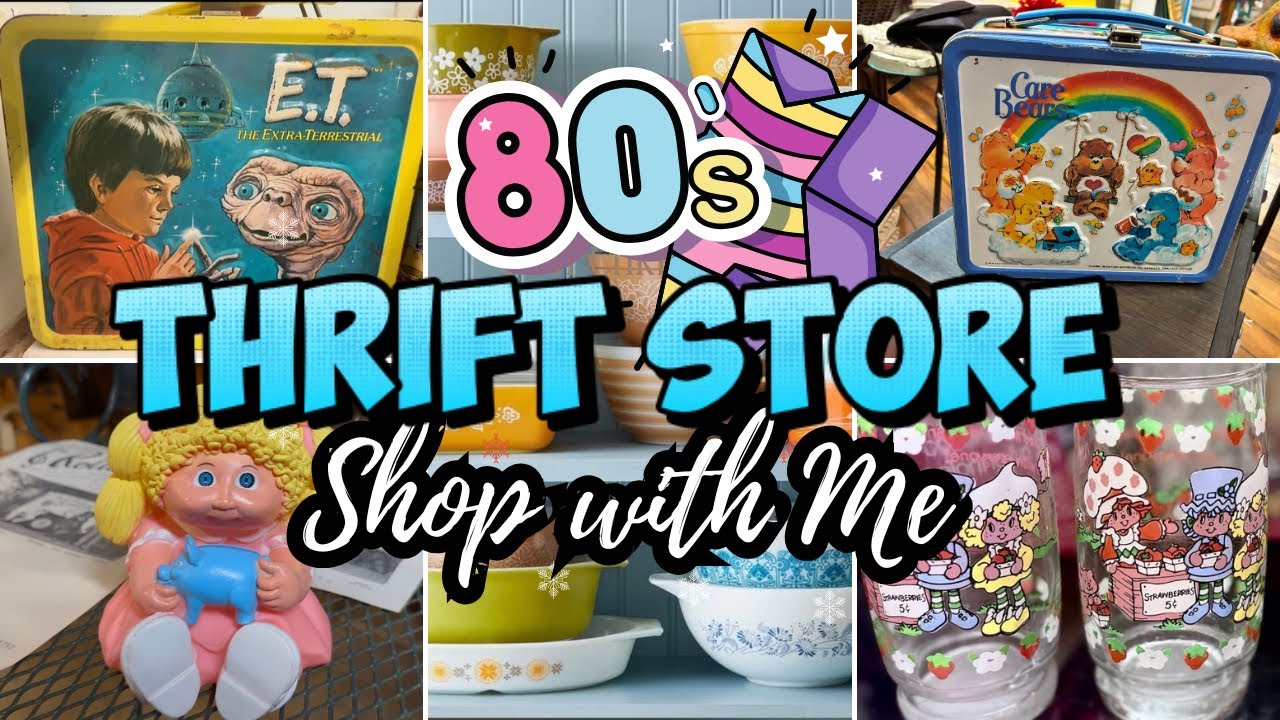 Thrift Store Shop With Me | Vintage 80s Nostalgia, Retro Kitchenware & Collectibles