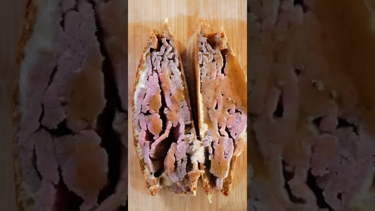 BEST COOK ASMR FOOD COOKING 🤤🤤🤤 Roast beef cheese hot sandwich