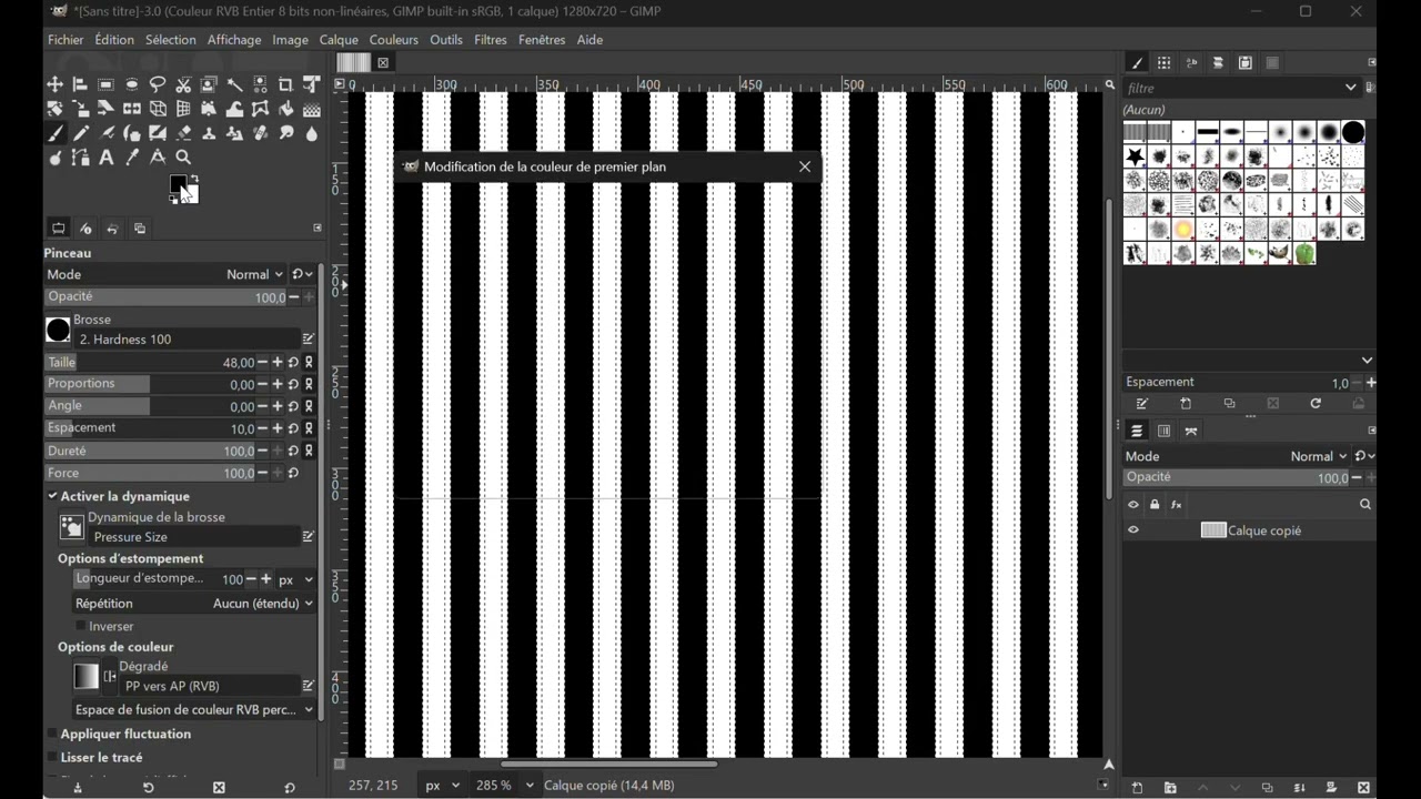 Drapeau manga dans Gimp