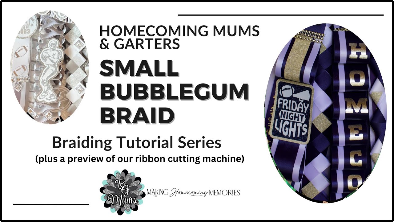 Small Bubblegum Homecoming Mum Braid How to Make | Full Tutorial (PLUS preview of our ribbon cutter)