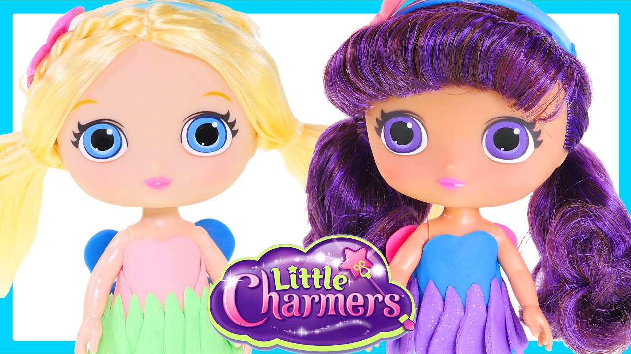 Little Charmers Posie and Lavender Dolls Play Doh Poupée Dress - DCTC Toy Videos