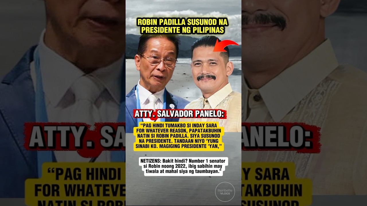 Robin Padilla Susunod Na Presidente? Pahayag Ni Atty. Salvador Panelo! 🇵🇭 #shorts