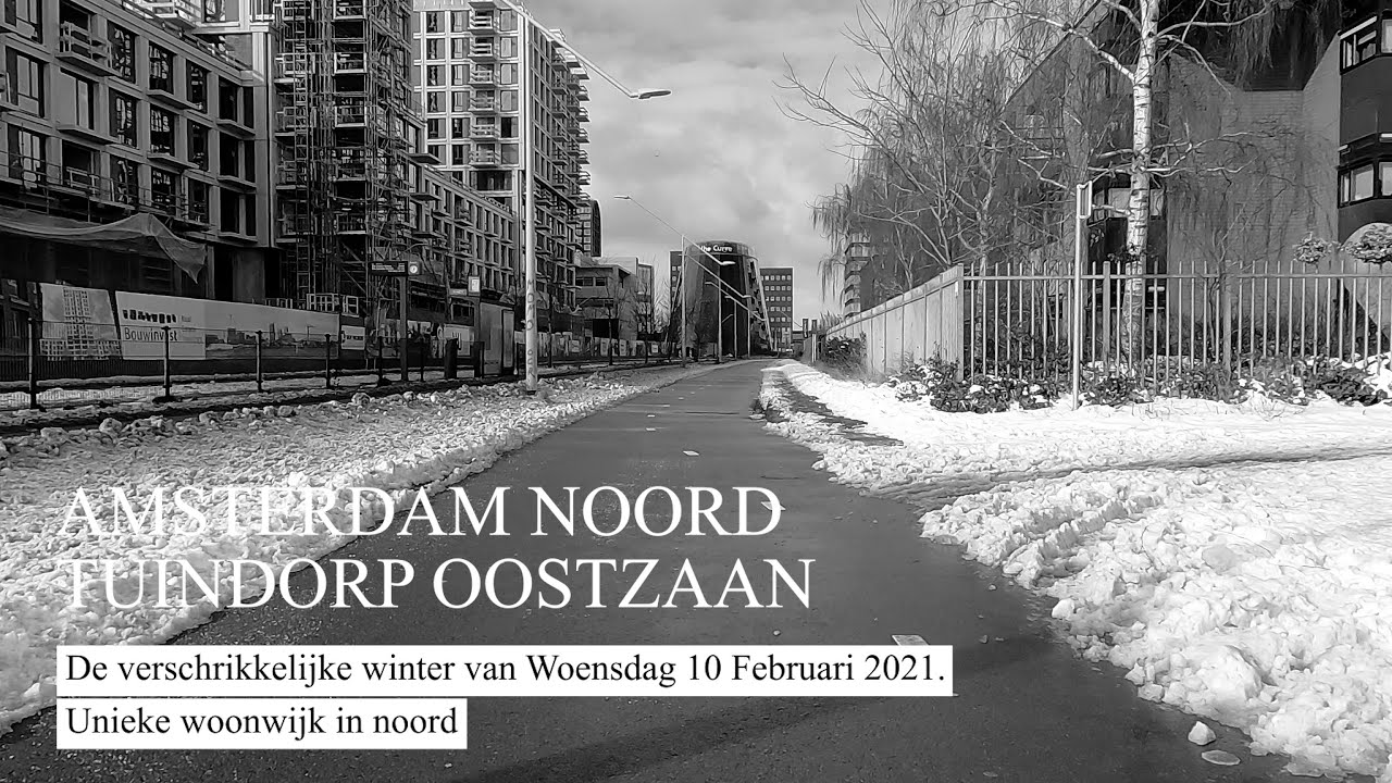 Amsterdam noord. Winter in Tuindorp Oostzaan. De verschrikkelijke winter van 2021.