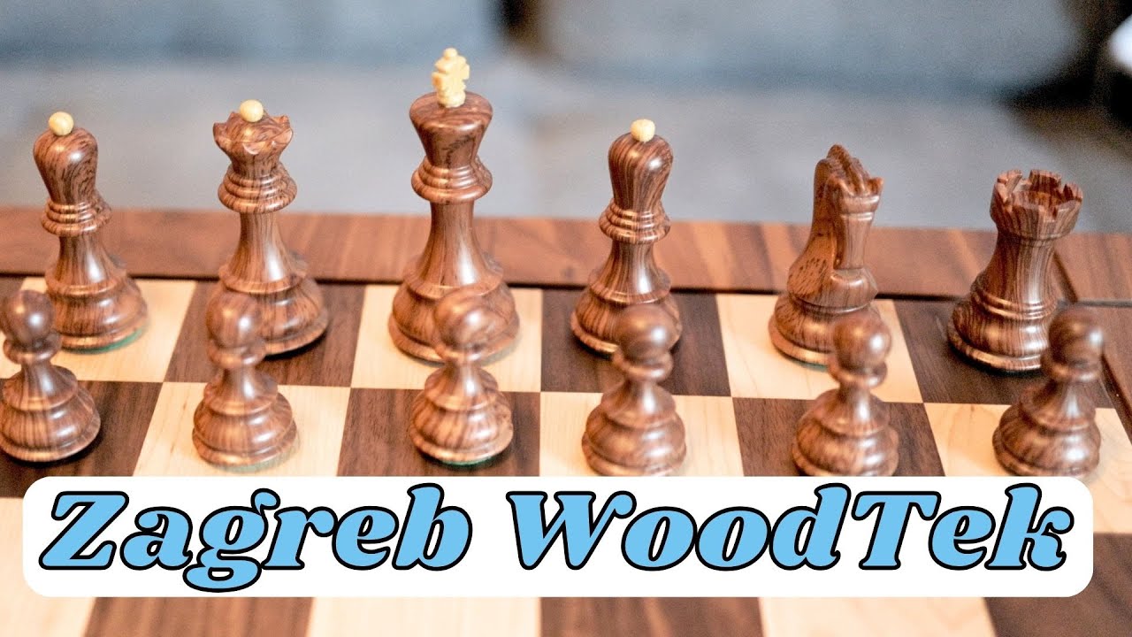 3.75" Zagreb Woodtek Chess Set - House Of Staunton - Compared with European Woodtek Chess Set