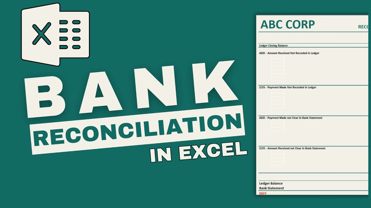 BANK Reconciliation in Excel: With XLOOKUP for Accurate Accounting