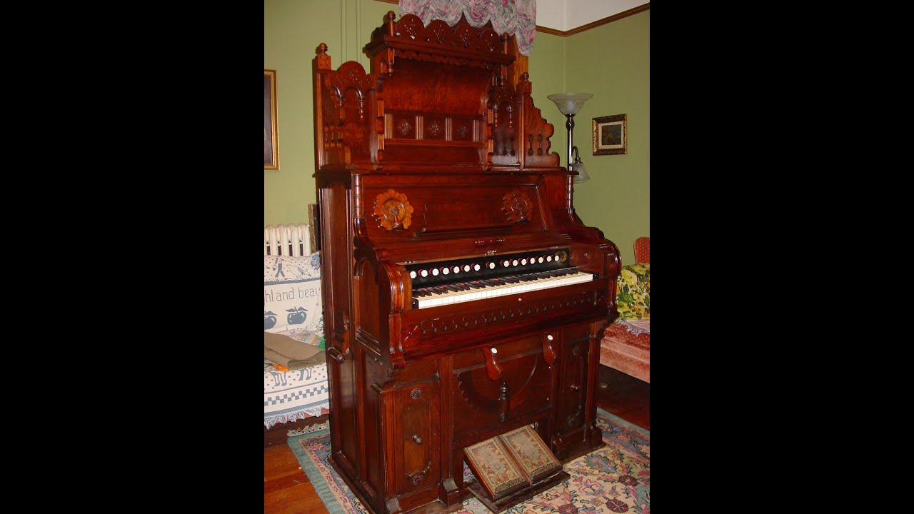 1887 B. Shoninger Reed Organ (with bells) Demo