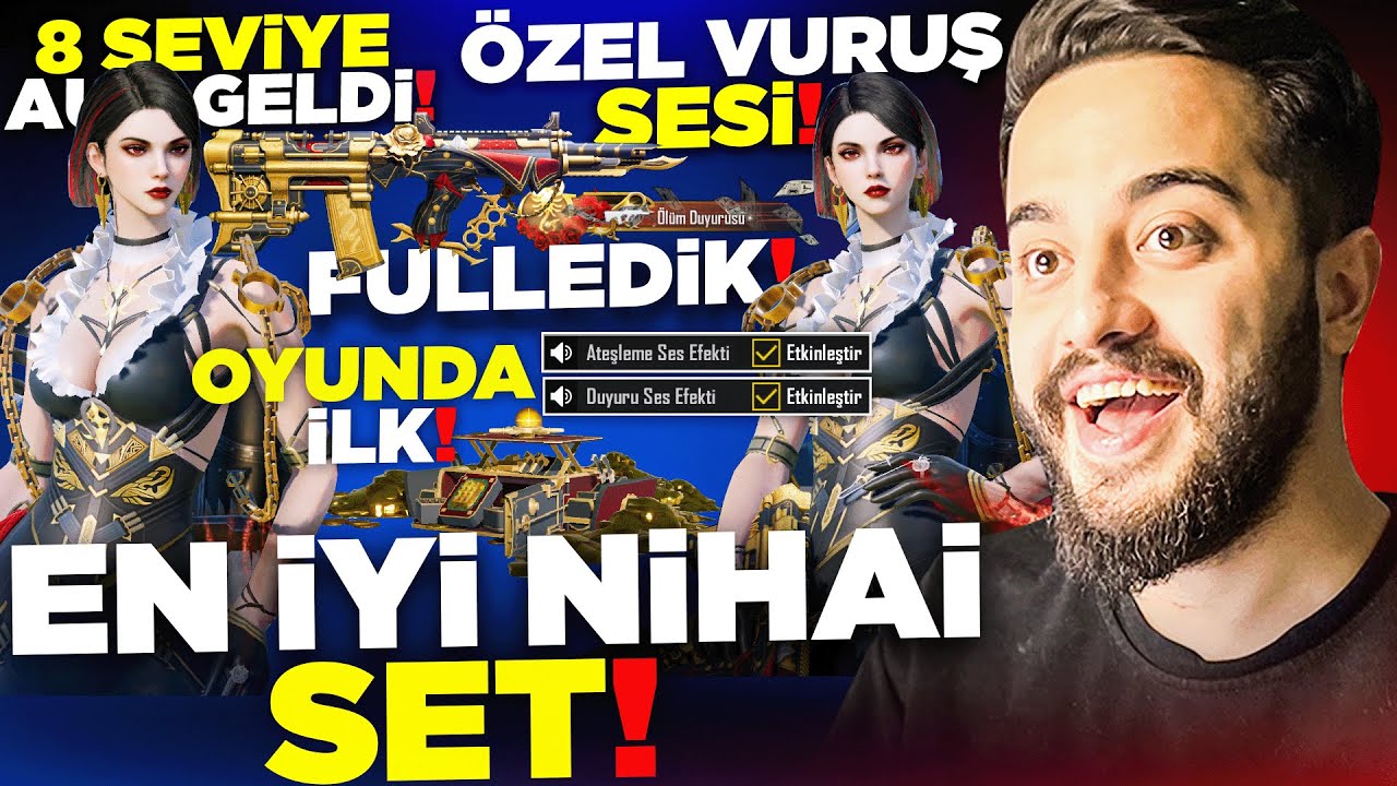 OYUNDA İLK! VURUŞ SESLİ 8 SEVİYE AUG ve YENİ NİHAİ SET! EFFFFSANE! PUBG Mobile