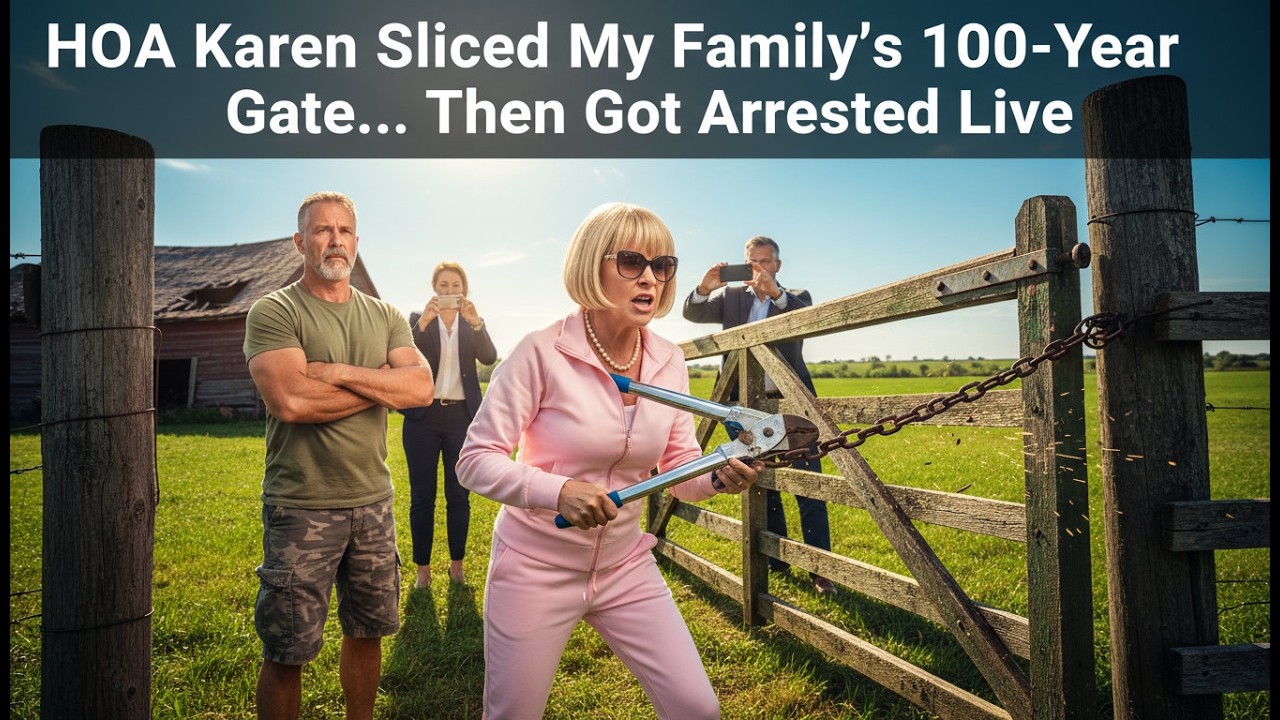 HOA Karen Sliced My Family's 100-Year Gate... Then Got Arrested Live