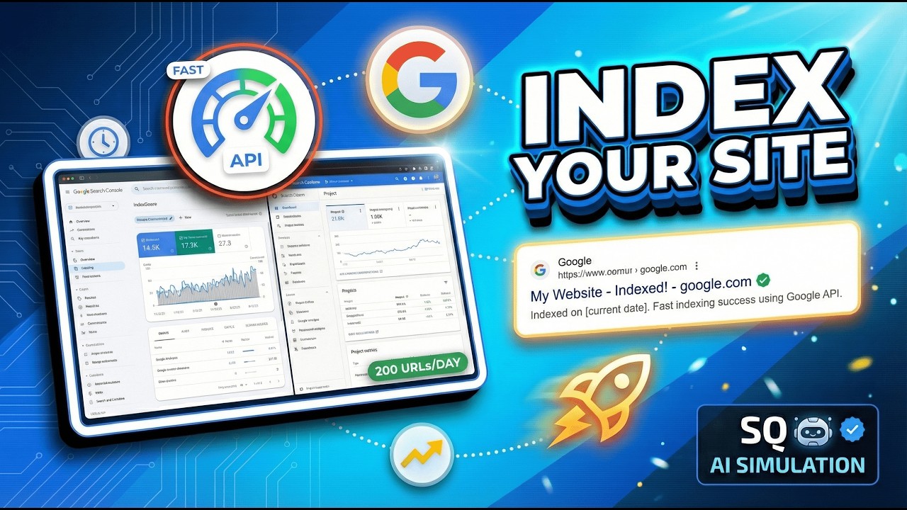 Fastest Way to Index Your Site on Google Using Indexing API | Complete Setup Tutorial 2026