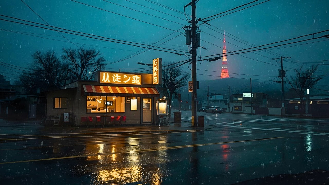 Tokyo After Midnight 🌙 Cozy Rain Lofi ☕ Peaceful Sleep Music