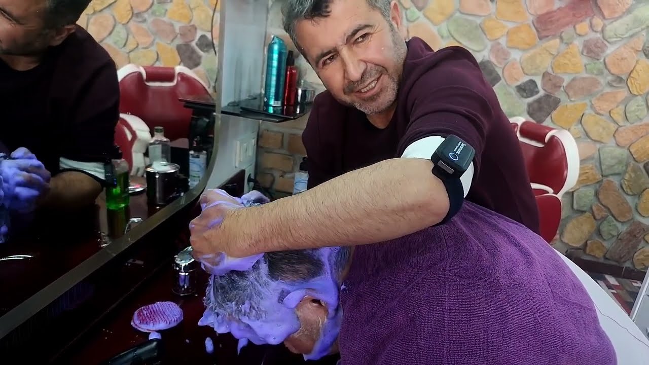 MASSAGE WITH STONE AND SKIN CARE ASMR BAHATTİN