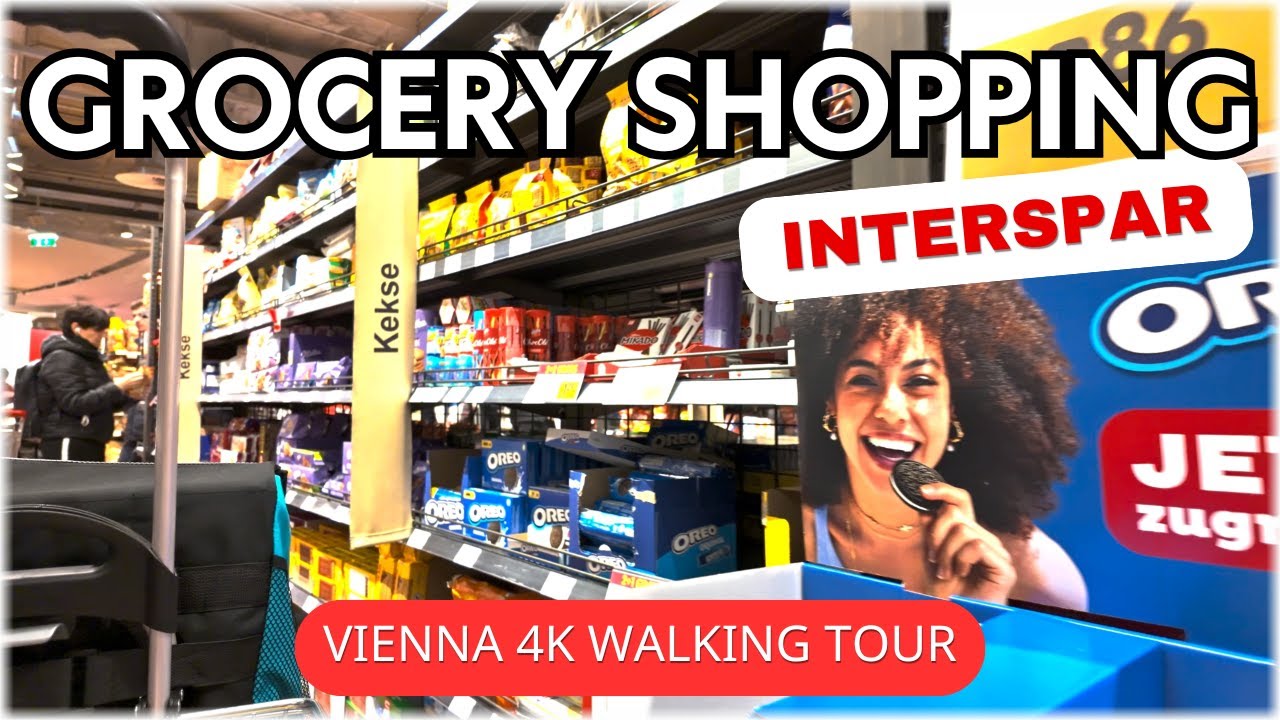 [ 4K HDR ]  Last Christmas Grocery Shopping in Austria, Vienna   Virtual Tour