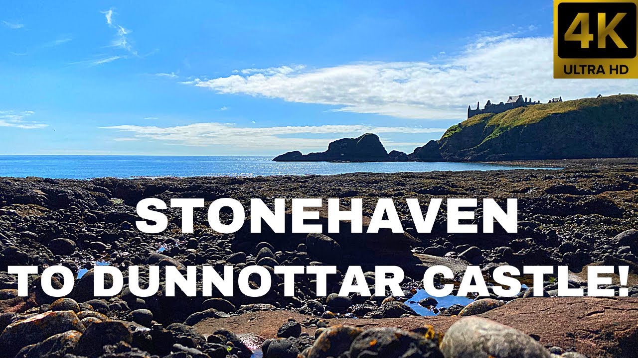 Stonehaven to Dunnottar Castle walk (4K GoPro POV)