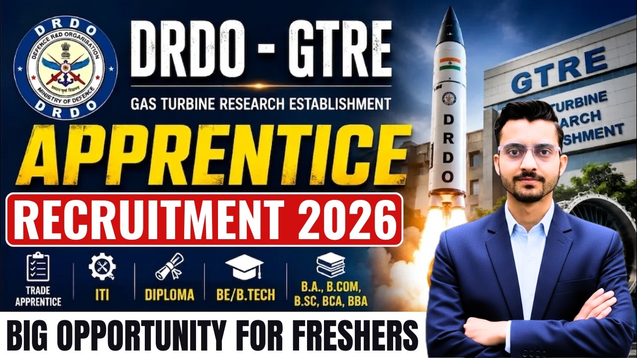 DRDO GTRE Apprentice Trainee Recruitment 2026 | Engineering Jobs | DRDO Apprentice New Vacancy 2026