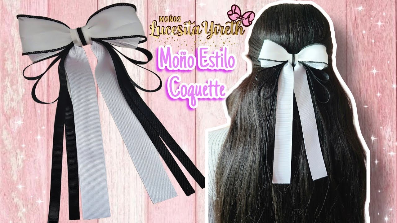 Moño coquette fácil de realizar#tendencias #moñosdeliston #hairbows