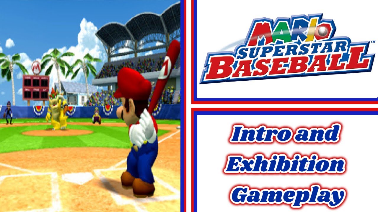 Mario Superstar Baseball | Intro and Exhibition Mode Gameplay