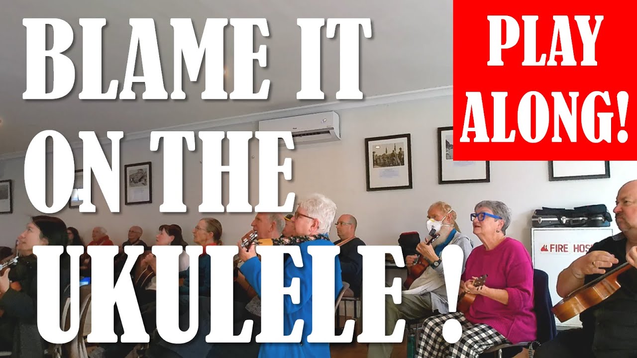 Blame It On The Ukulele Play Along (easy 4 chords C G7 F C7)