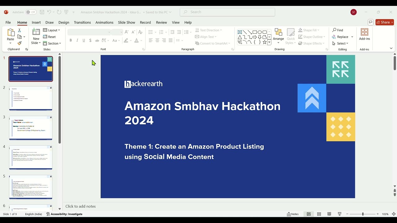 Amazon Product Listing Video showcasing the prototype in action (AMAZON SMBHAV HACKATHON  2024)