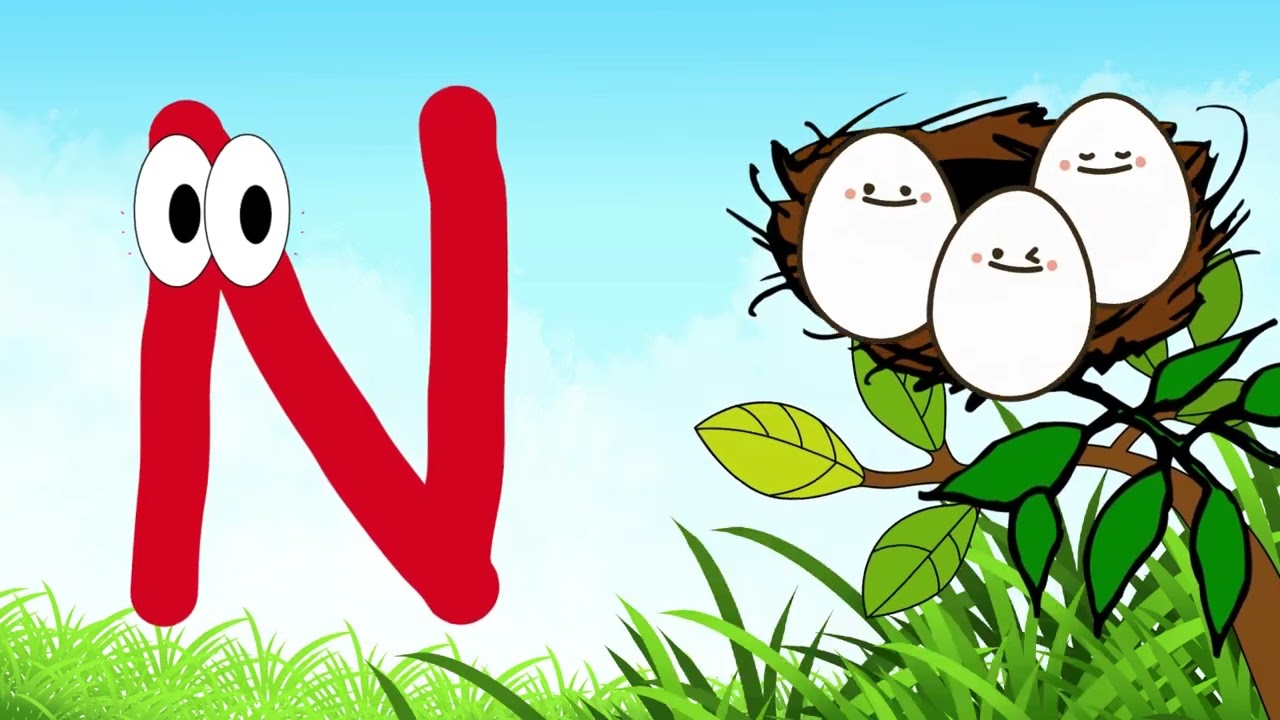 N for Nest | N for Noodles | Learn Letter N | Easy Alphabet Learning for Kids