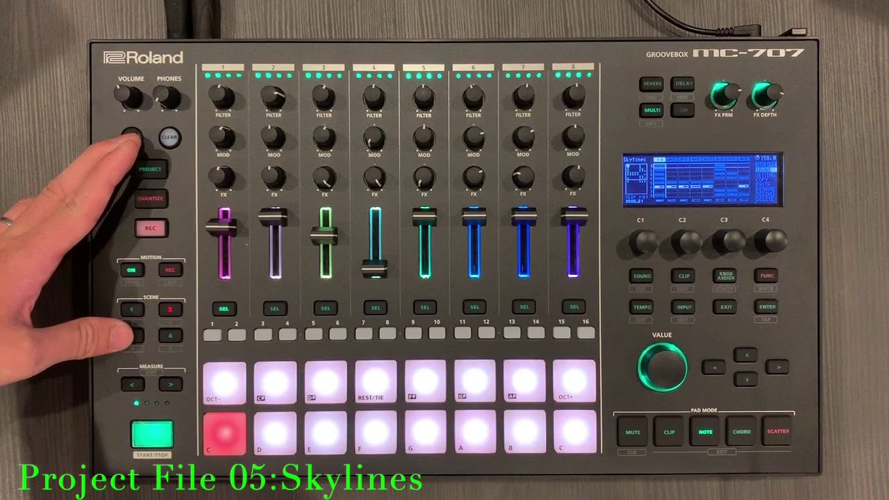 Roland MC-707 Preset Project Demo