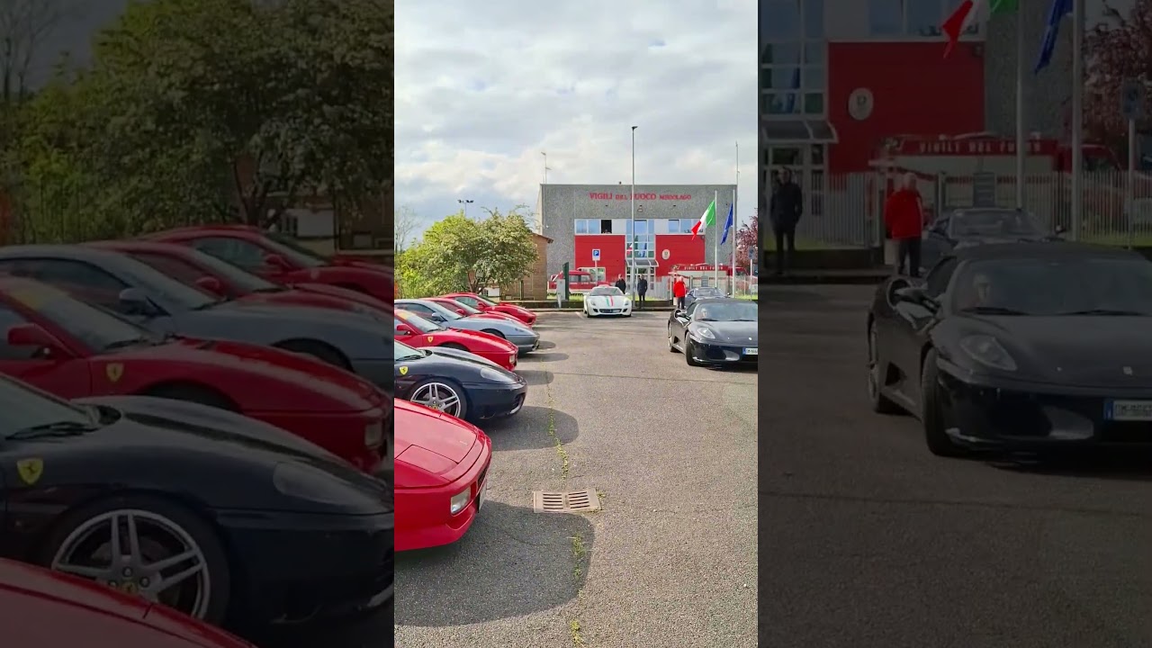 Raduno Ferrari Medolago 2025 #ferrari #supercars #raduno #vigilidelfuoco #auto #raduni