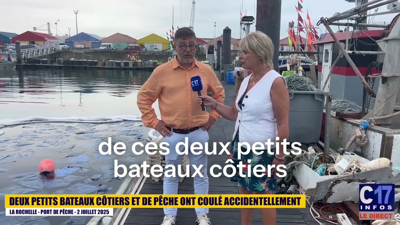 2 bateaux côtiers coulés au Port de pêche de La Rochelle