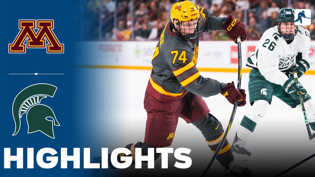 Minnesota vs Michigan State | NCAA College Hockey | Highlights - December 13, 2024