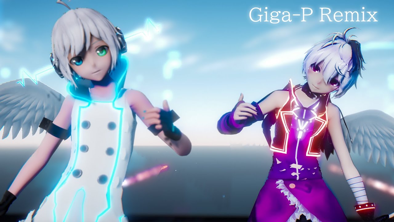 Electric Angel (Giga-P Remix)| v Flower & Utatane Piko | MMD+VOCALOID Cover