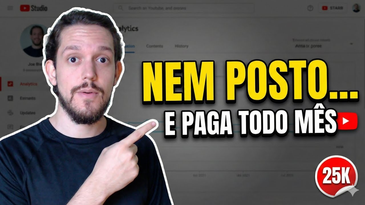 25 MIL INSCRITOS… E É ISSO QUE O YOUTUBE PAGA