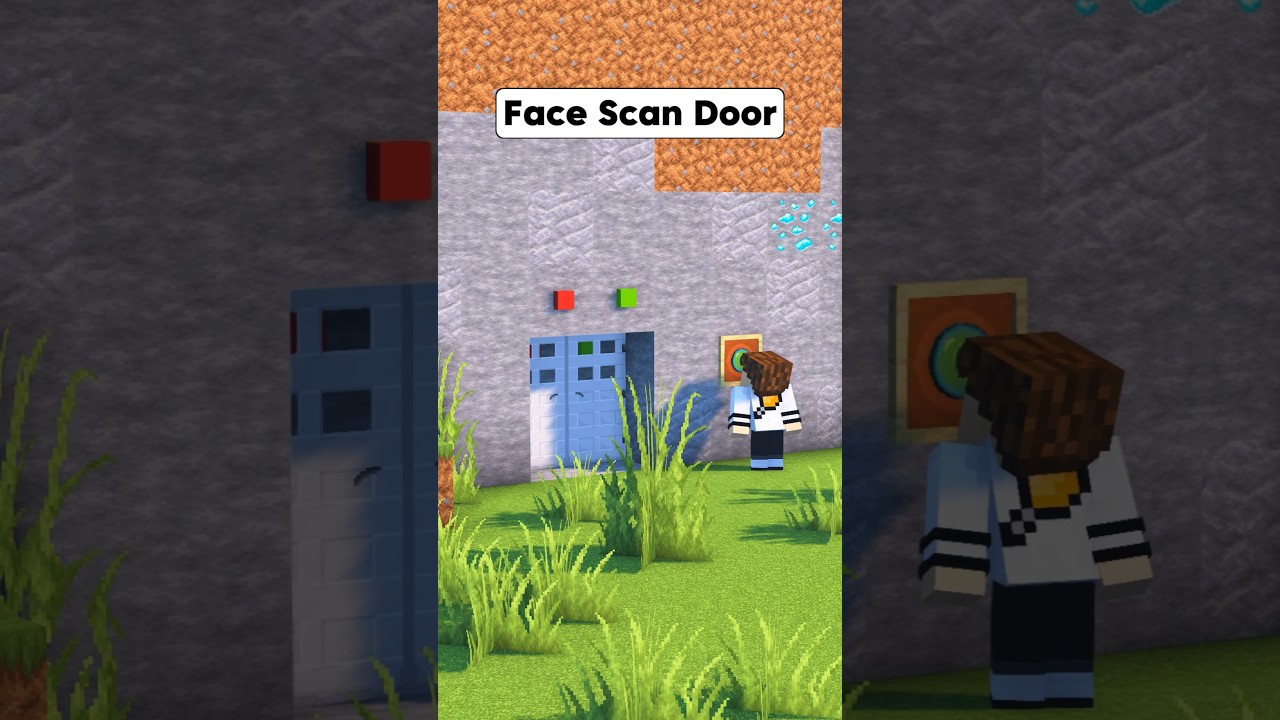 Minecraft Face Scan Door 🤯 (NO ERA AMOR) #shorts #minecraft