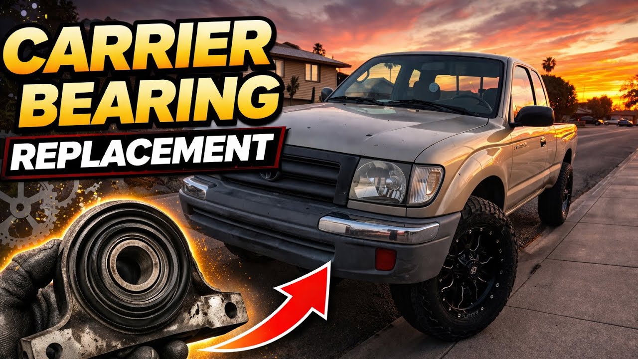 How to replace carrier bearing on get 1 tacoma (Vibration Fix!)