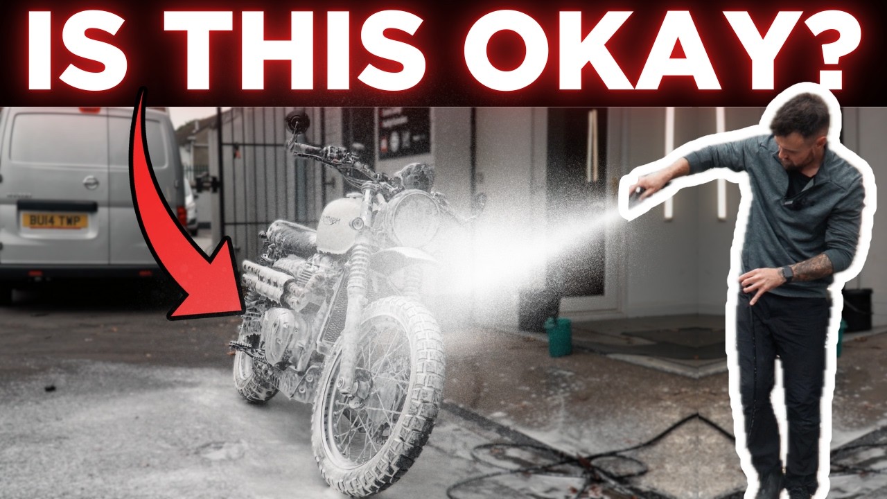 Should you PRESSURE WASH a MotorBike?! | TRIUMPH Bonneville 900