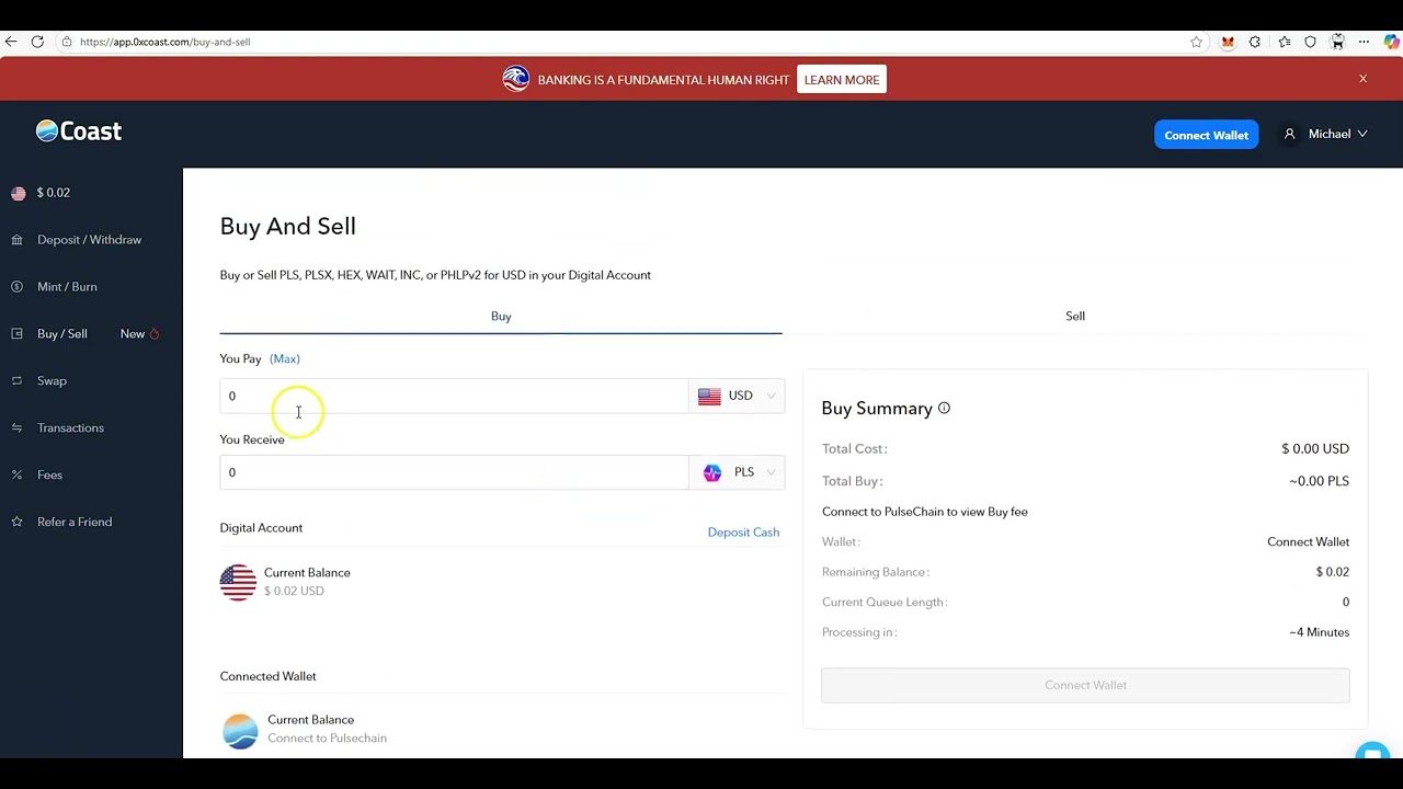 How to Buy Pulsechain (PLS) Using Coast