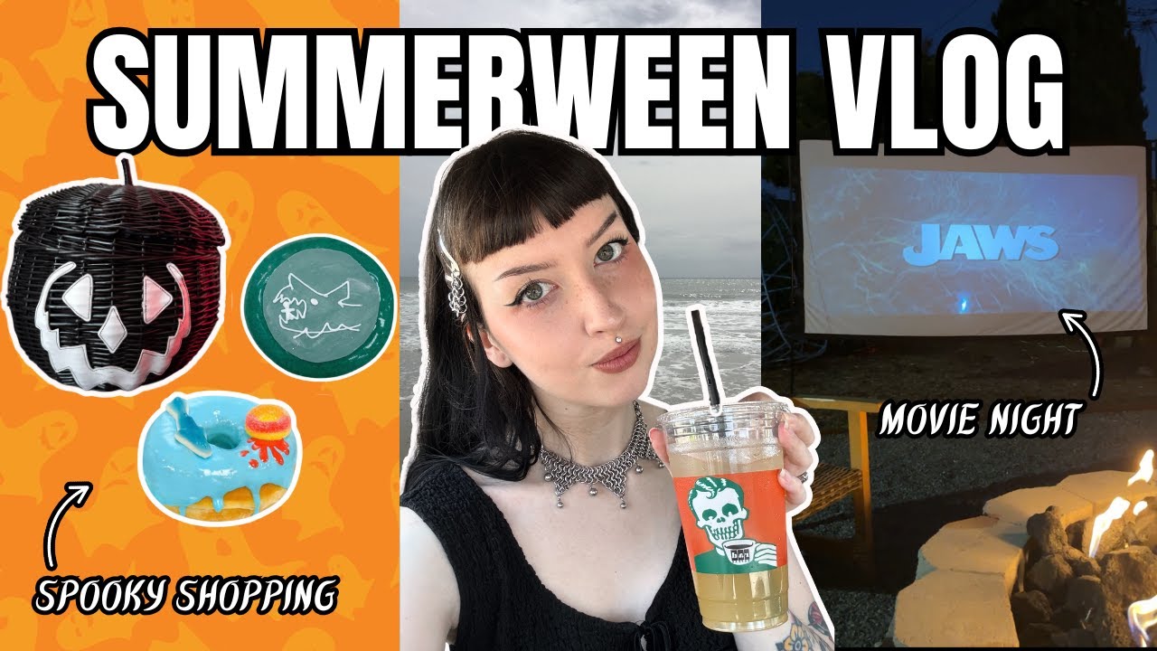 Summerween Vlog | horror movie night and huge spooky haul