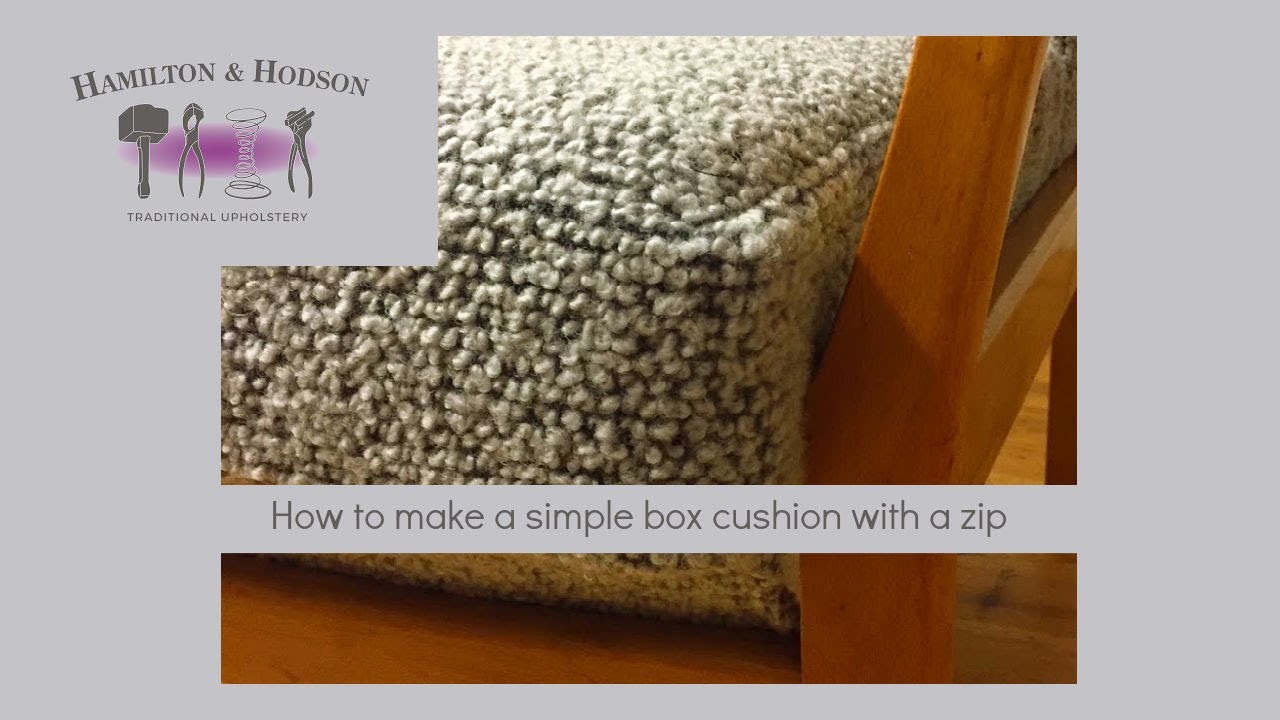 How to make a simple box cushion with a zip