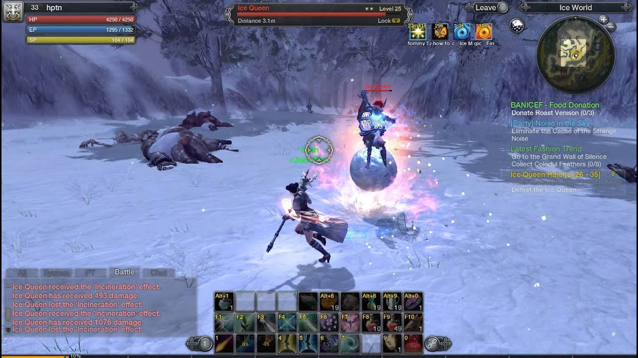 RaiderZ Ice Queen Raid [Lv26-35] Cleric Solo