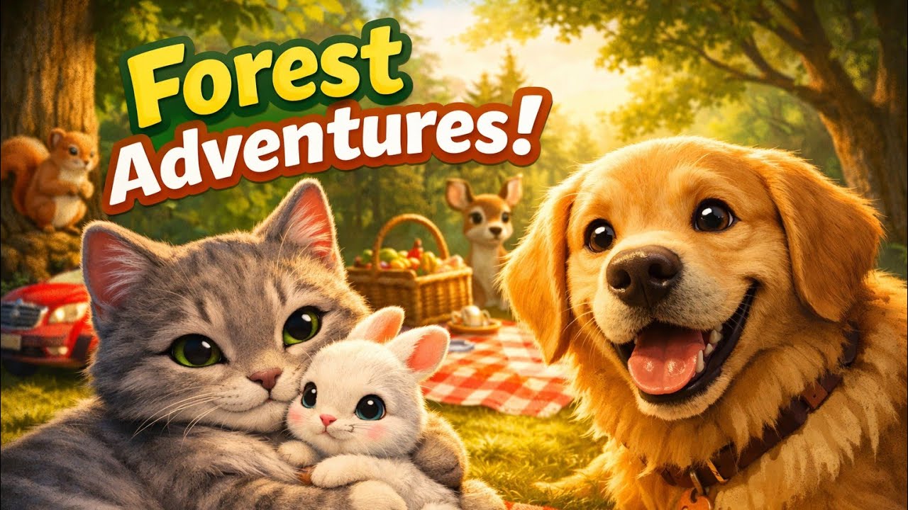 The Most Wholesome Trio You’ll See Today! 🐇🐕🐈| Foding | Cartoon story | Ai genareted video 