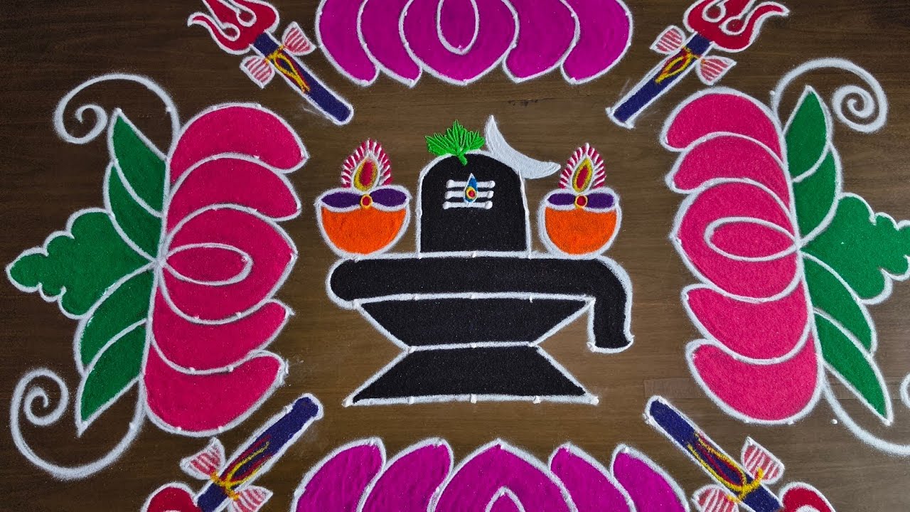 Mahashivratri Rangoli Design 🔱 Shivratri Muggulu 2026| Shivling Rangoli🌹Shivratri Kolam