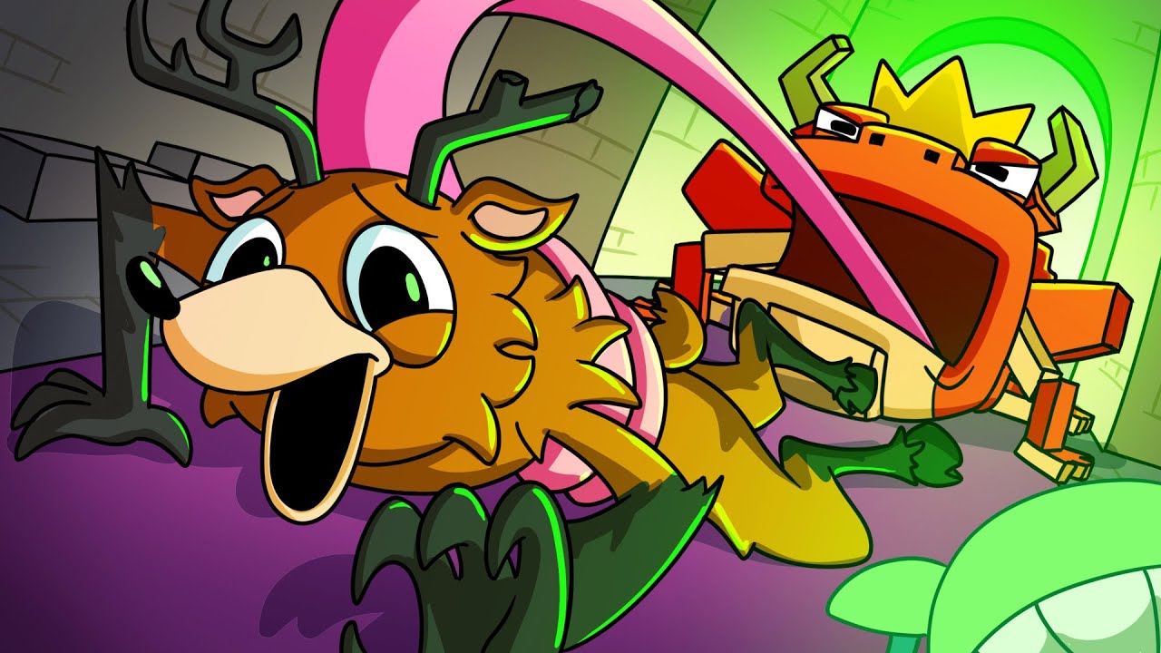 DEER MONSTER vs. THE FROG KING! (Cartoon Animation)