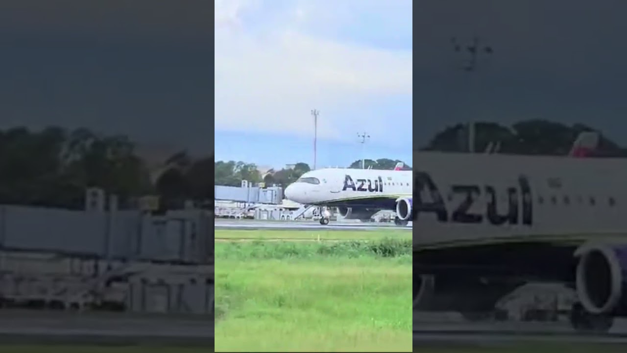 Decolagem do Airbus A320 253N Azul linhas a&eacute;reas Aeroporto de Teresina THE